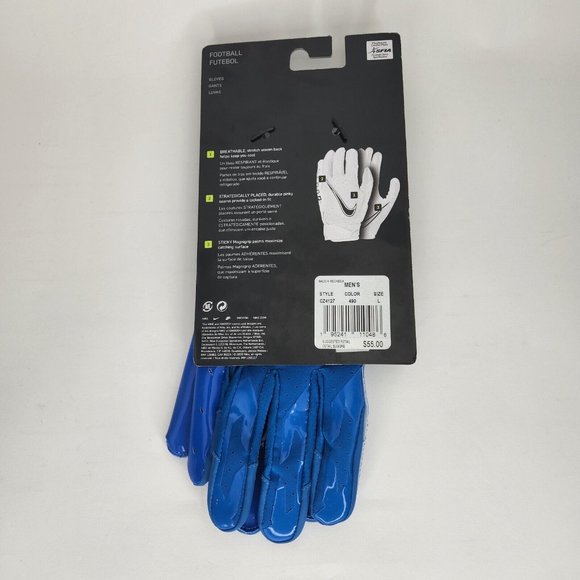 Nike Vapor Jet 6.0 Adult Football Gloves Blue Men's Size M & L CZ4127-49… - Picture 5 of 6